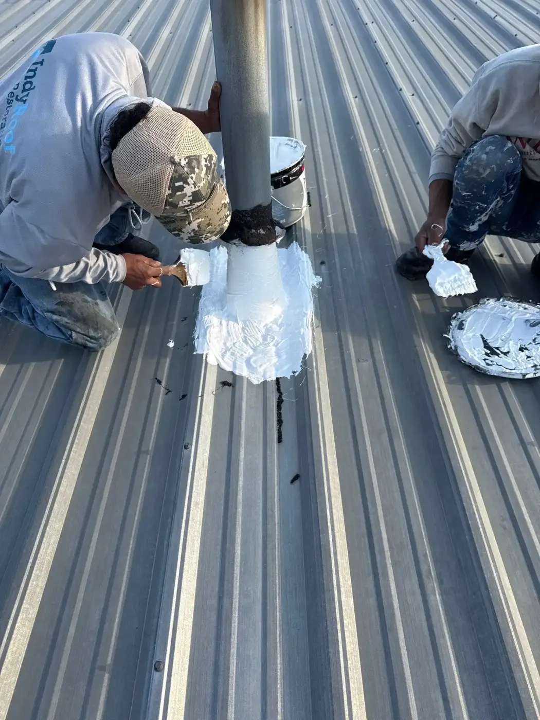Commercial roof inspection documented in McCordsville